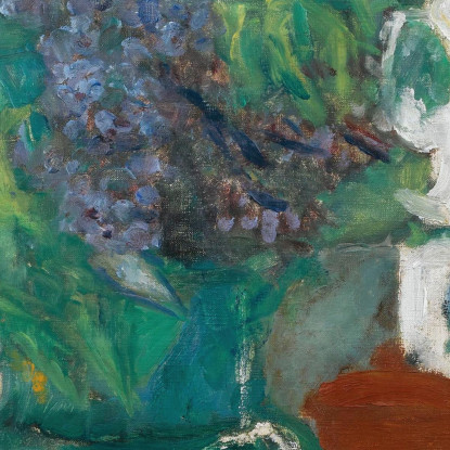 Lilla Viola In Vaso Di Terracotta Giallo E Verde Pierre Bonnard pbn41 quadro stampato su tela