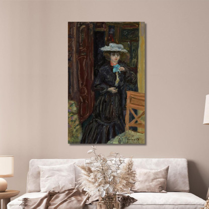 Marta Con Il Cappello Bianco Pierre Bonnard pbn42 quadro stampato su tela