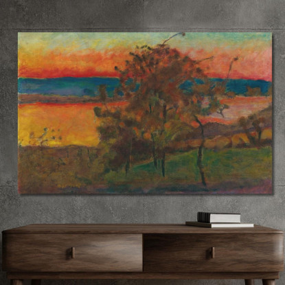 Sole Al Tramonto Pierre Bonnard pbn65 quadro stampato su tela