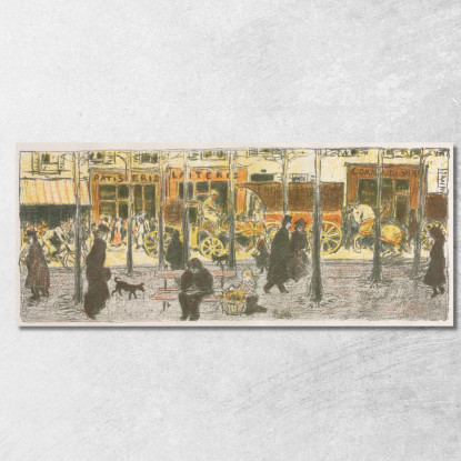 Alcuni Aspetti Della Vita Parigina Boulevard Pierre Bonnard pbn66 quadro stampato su tela
