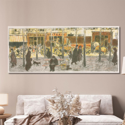 Alcuni Aspetti Della Vita Parigina Boulevard Pierre Bonnard pbn66 quadro stampato su tela