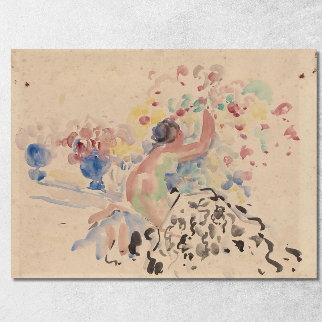 Nudo E Fiori Rik Wouters rwo16 quadro stampato su tela Nudo E Fiori Rik Wouters rwo16 quadro stampato su tela