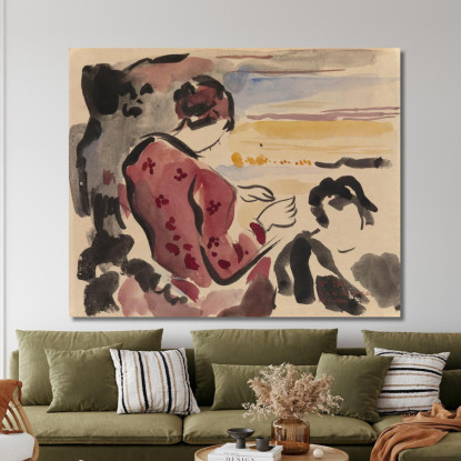 Donna Seduta Rik Wouters rwo24 quadro stampato su tela