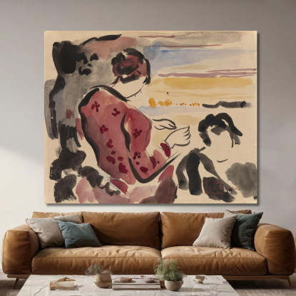 Donna Seduta Rik Wouters rwo24 quadro stampato su tela