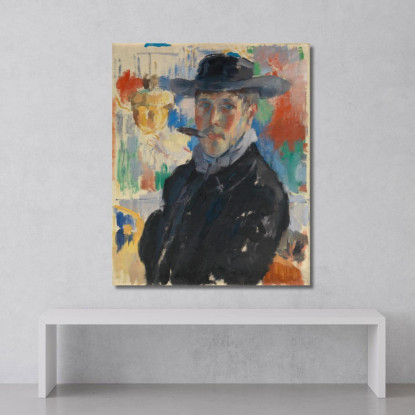 Autoritratto Con Sigaro Rik Wouters rwo28 quadro stampato su tela
