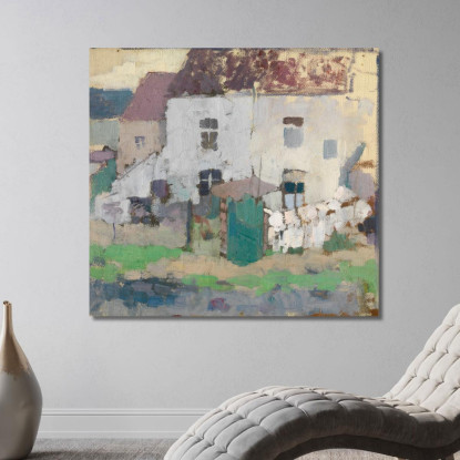 Facciate Bianche E Giardino A Boitsfort Rik Wouters rwo36 quadro stampato su tela