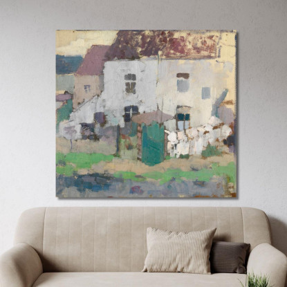 Facciate Bianche E Giardino A Boitsfort Rik Wouters rwo36 quadro stampato su tela