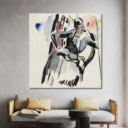 Donna Seduta Rik Wouters rwo45 quadro stampato su tela