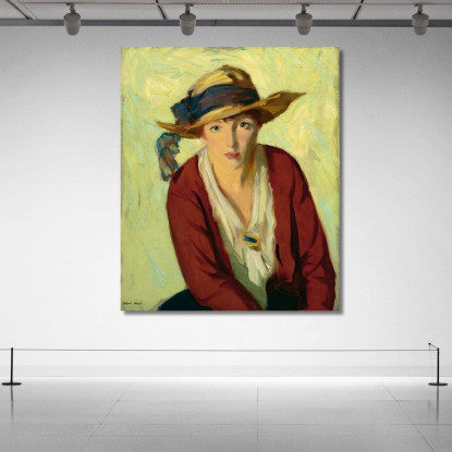 Il Cappello Da Spiaggia Robert Henri rhn67 quadro stampato su tela