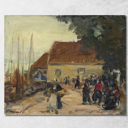 Scena Di Strada Di Volendam Robert Henri rhn73 quadro stampato su tela