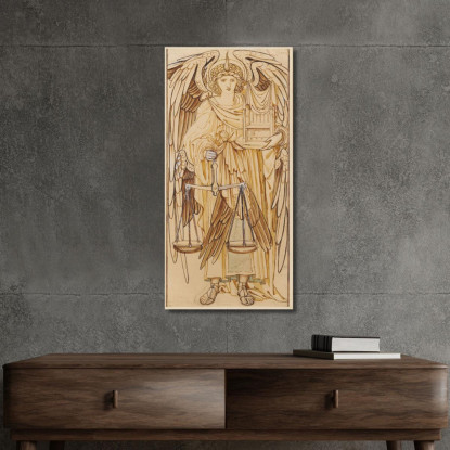 Gli Angeli Dei Troni Della Gerarchia Sir Edward Coley Burne-Jones ecb71 quadro stampato su tela