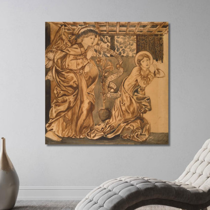 L'Annunciazione Sir Edward Coley Burne-Jones ecb73 quadro stampato su tela