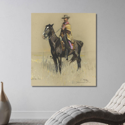 Don Roberto_ Robert Bontine Cunninghame Graham Sulla Pampa Sir John Lavery sjl15 quadro stampato su tela