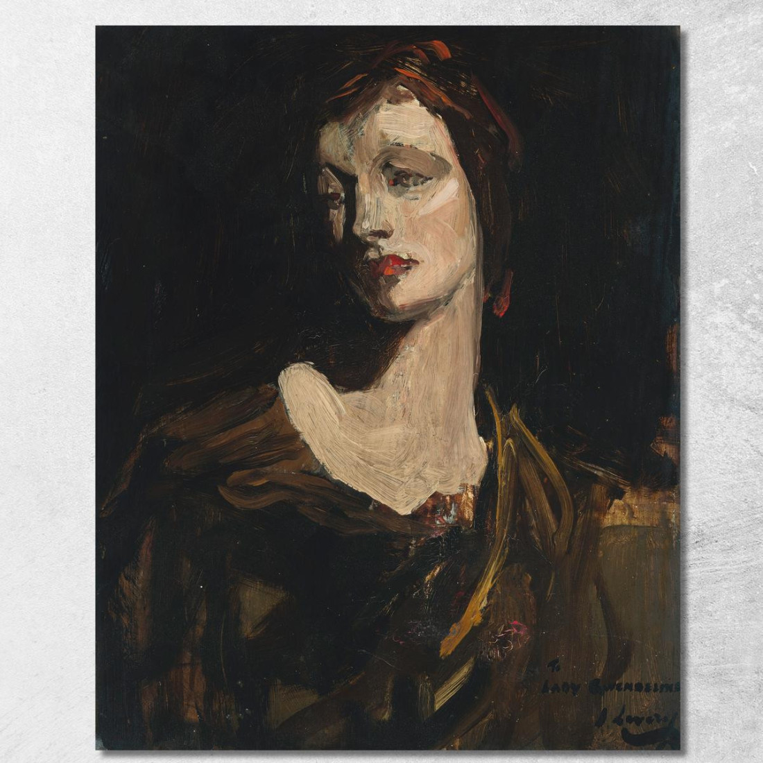 Lady Gwendeline Spencer-Churchill Sir John Lavery sjl28 quadro stampato su tela Lady Gwendeline Spencer-Churchill Sir John Lavery sjl28 quadro stampato su tela
