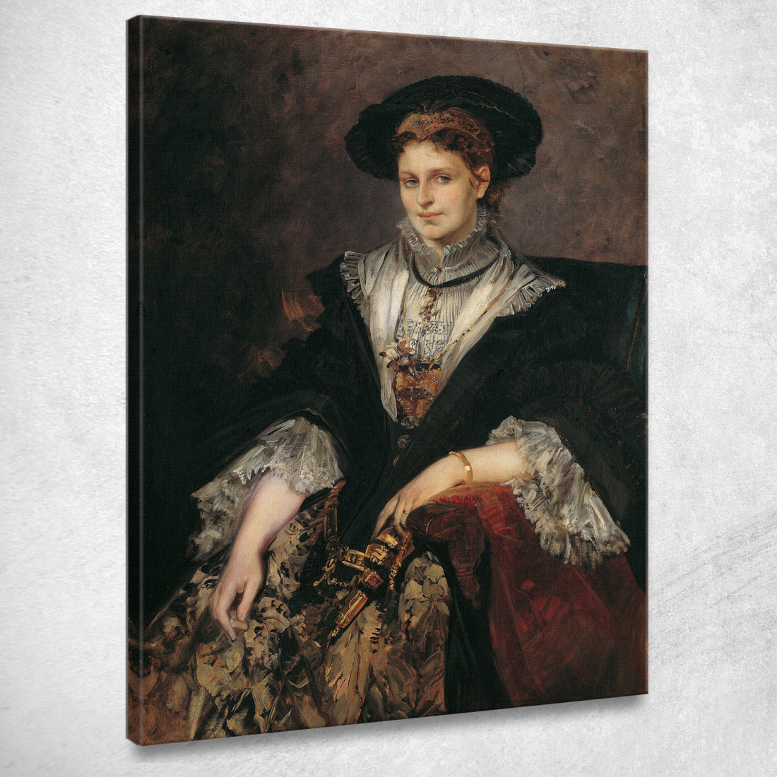 Ritratto Di Bertha Von Piloty Hans Makart hmk45 quadro stampato su tela Ritratto Di Bertha Von Piloty Hans Makart hmk45 quadro stampato su tela