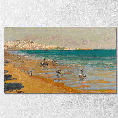 La Spiaggia Di Tangeri Sir John Lavery sjl46 quadro stampato su tela