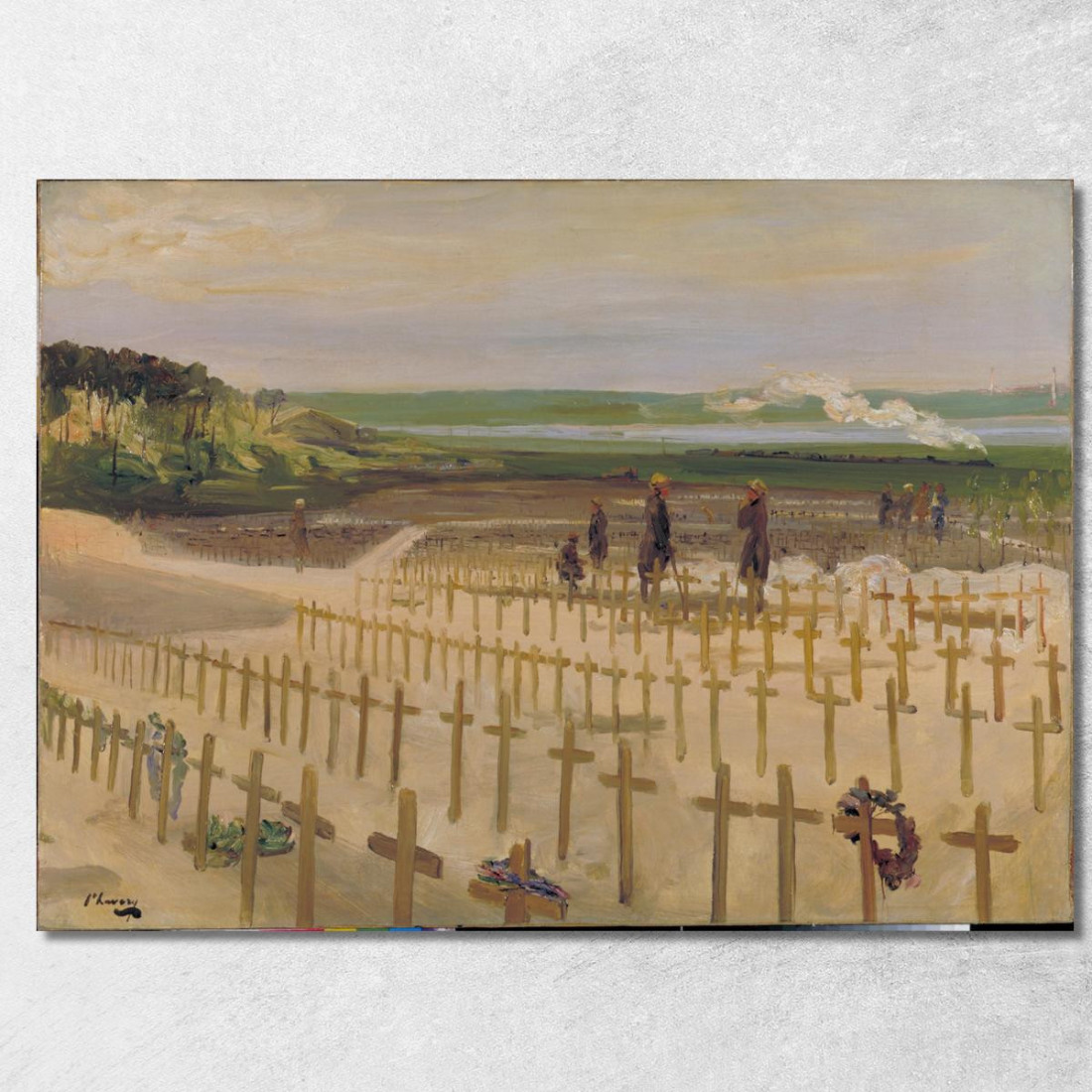 Il Cimitero Etaples 1919 Sir John Lavery sjl47 quadro stampato su tela Il Cimitero Etaples 1919 Sir John Lavery sjl47 quadro stampato su tela