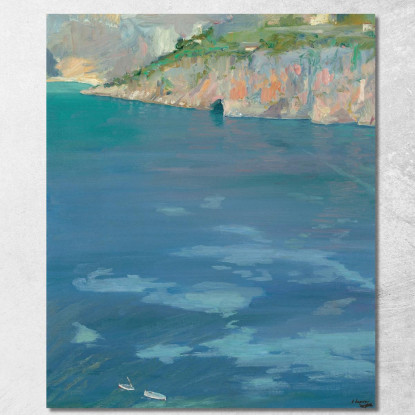 Le Piccole Barche Bianche Cap Ferrat Sir John Lavery sjl53 quadro stampato su tela