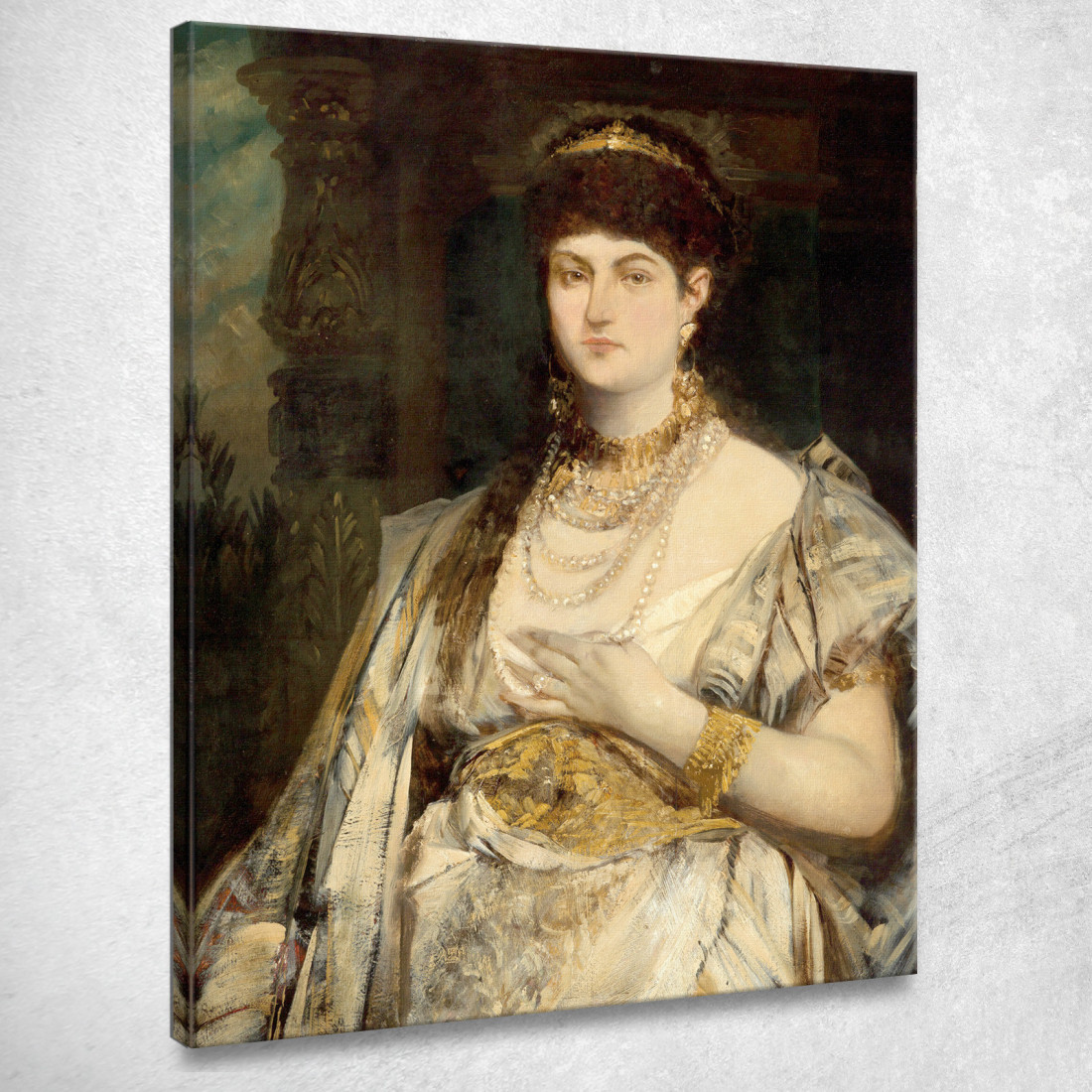 Ritratto Di Henriette Mankiewicz Hans Makart hmk48 quadro stampato su tela Ritratto Di Henriette Mankiewicz Hans Makart hmk48 quadro stampato su tela
