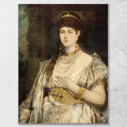 Ritratto Di Henriette Mankiewicz Hans Makart hmk48 quadro stampato su tela