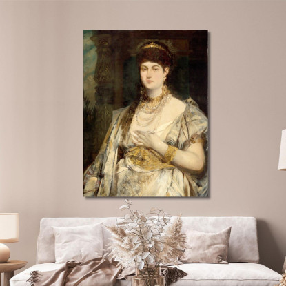 Ritratto Di Henriette Mankiewicz Hans Makart hmk48 quadro stampato su tela
