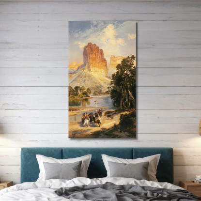 Scogliere Del Fiume Colorado Superiore Territorio Del Wyoming Thomas Moran tmr15 quadro stampato su tela