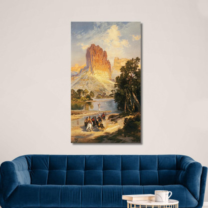 Scogliere Del Fiume Colorado Superiore Territorio Del Wyoming Thomas Moran tmr15 quadro stampato su tela