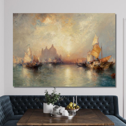 Ingresso Al Canal Grande Venezia 2 Thomas Moran tmr17 quadro stampato su tela