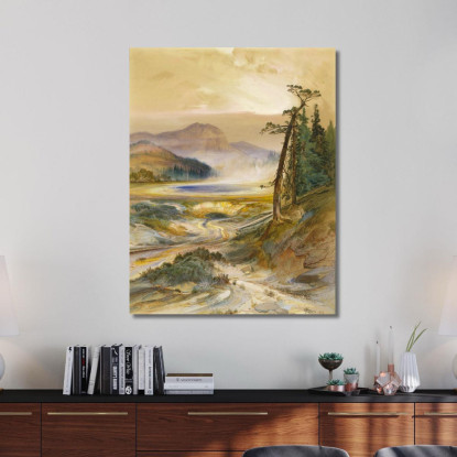Geyser Excelsior Parco Di Yellowstone Thomas Moran tmr19 quadro stampato su tela