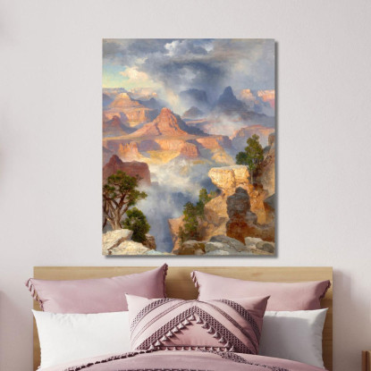 Grand Canyon Fiume Colorado Thomas Moran tmr25 quadro stampato su tela