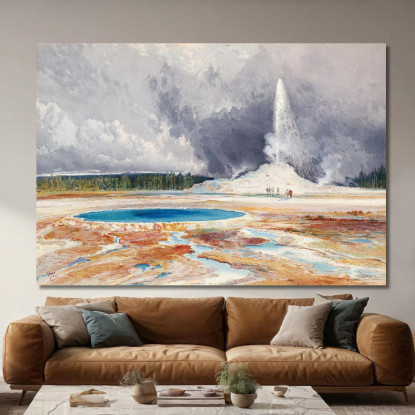 Geyser Del Vecchio Castello Thomas Moran tmr48 quadro stampato su tela