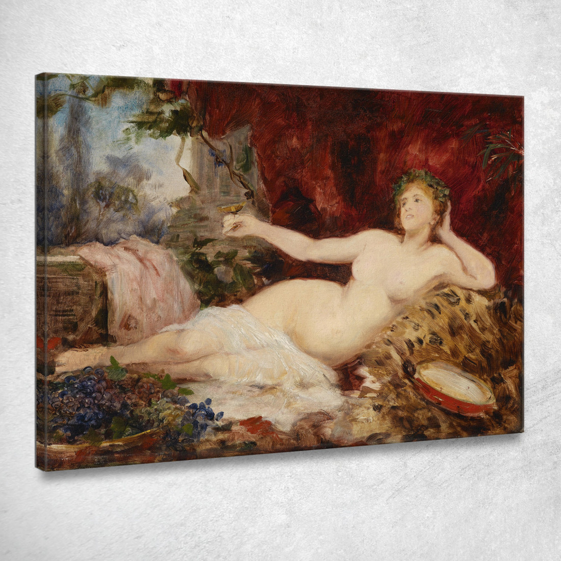 Baccante In Riposo Hans Makart hmk55 quadro stampato su tela Baccante In Riposo Hans Makart hmk55 quadro stampato su tela