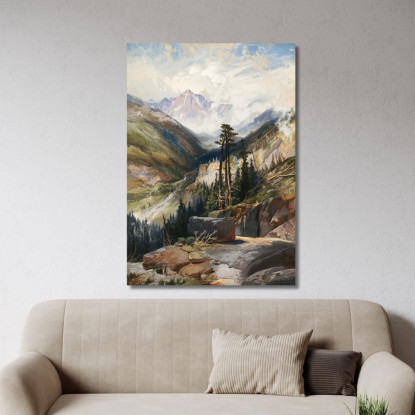 La Montagna Della Santa Croce Colorado Thomas Moran tmr70 quadro stampato su tela