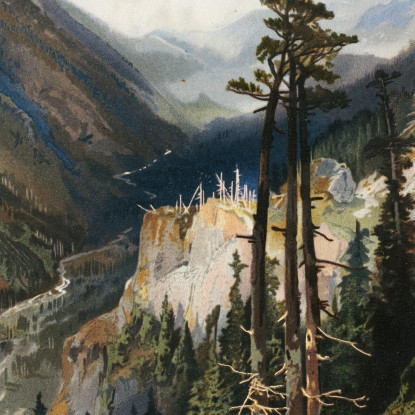 La Montagna Della Santa Croce Colorado Thomas Moran tmr70 quadro stampato su tela