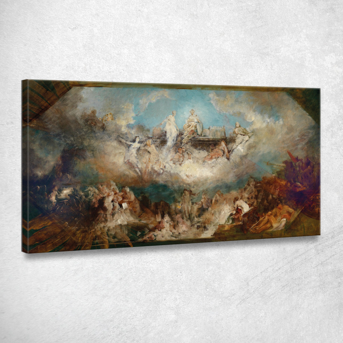 Affondamento Della Fortezza Dei Nibelunghi Nel Reno Hans Makart hmk57 quadro stampato su tela Affondamento Della Fortezza Dei Nibelunghi Nel Reno Hans Makart hmk57 quadro stampato su tela