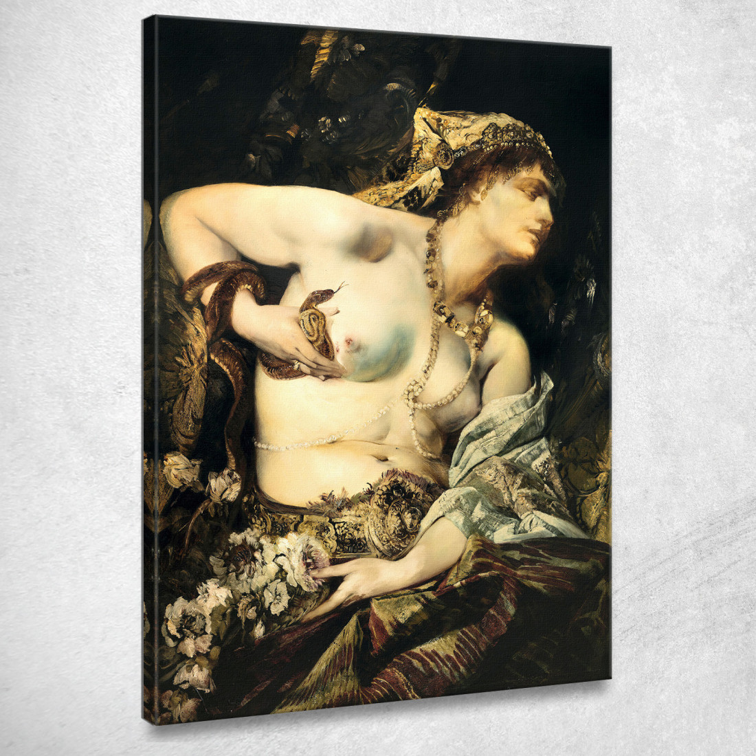 La Morte Di Cleopatra Hans Makart hmk60 quadro stampato su tela La Morte Di Cleopatra Hans Makart hmk60 quadro stampato su tela