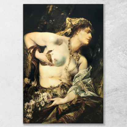 La Morte Di Cleopatra Hans Makart hmk60 quadro stampato su tela