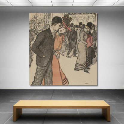 La Becquée Di G. Delaquys Théophile Alexandre Steinlen tas27 quadro stampato su tela