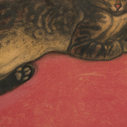 Gatto Inverno Su Un Cuscino Théophile Alexandre Steinlen tas35 quadro stampato su tela