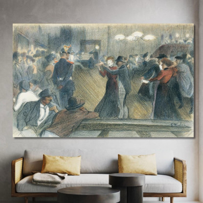 La Danza Théophile Alexandre Steinlen tas50 quadro stampato su tela