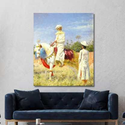 Cavaliere A Jaipur Vasily Vereshchagin vvr46 quadro stampato su tela