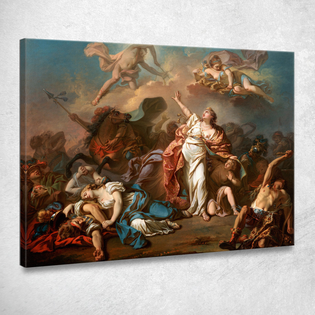 Apollo E Diana Attaccano I Figli Di Niobe Jacques Louis David jld3 quadro stampato su tela