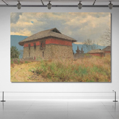 Il Tempio Principale Del Monastero Di Tassiding. Sikkim Vasily Vereshchagin vvr62 quadro stampato su tela