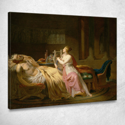 Calliope Piange Omero Jacques Louis David jld5 quadro stampato su tela