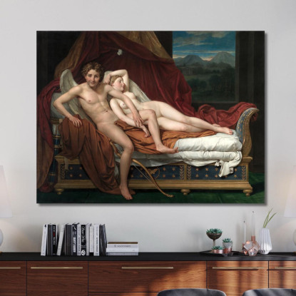 Amore E Psiche Jacques Louis David jld6 quadro stampato su tela