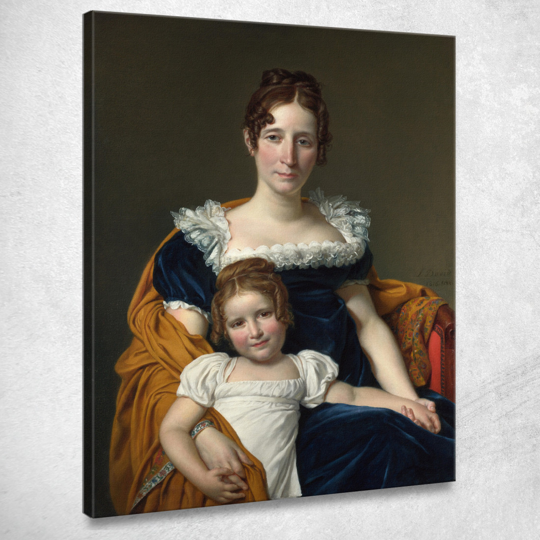 Ritratto Della Contessa Vilain Xiiii E Di Sua Figlia Jacques Louis David jld9 quadro stampato su tela Ritratto Della Contessa Vilain Xiiii E Di Sua Figlia Jacques Louis David jld9 quadro stampato su tela