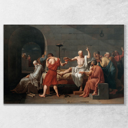 La Morte Di Socrate Jacques Louis David jld12 quadro stampato su tela