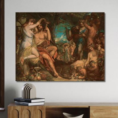 Una Festa Baccanale William Etty wet1 quadro stampato su tela