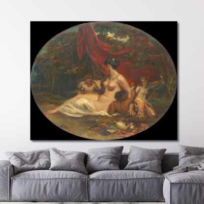 Allegoria William Etty wet4 quadro stampato su tela