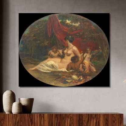 Allegoria William Etty wet4 quadro stampato su tela